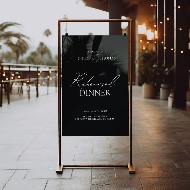 Elegant Transparent Rehearsal Dinner Welcome Sign (Creator Uploaded)