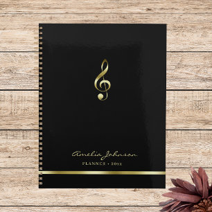 Elegant Treble Clef Music 2026 Yearly Planner