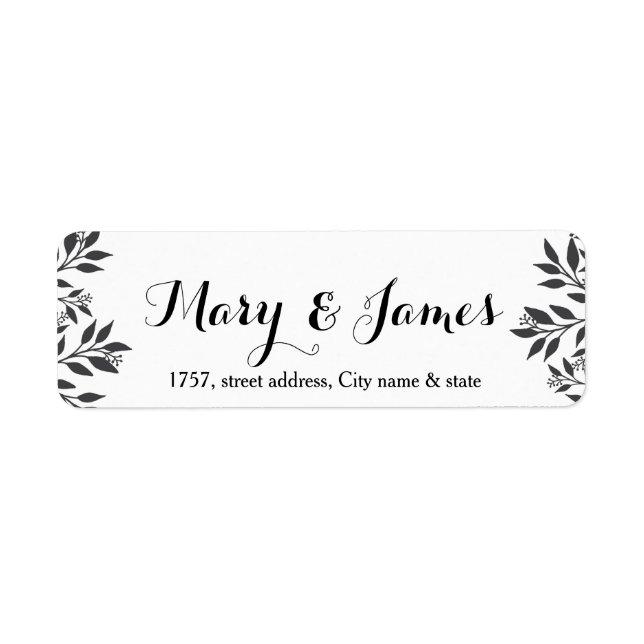 Elegant tree branch leaves wedding design (Front)