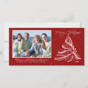 Elegant Tree Family Christmas Photo Card