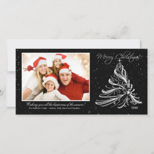 Elegant Tree Family Christmas Photo Card