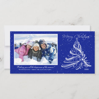 Elegant Tree Family Christmas Photo Card