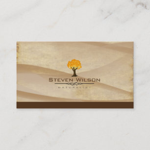 Elegant Tree Green Nature Sand Garden Landscape Business Card