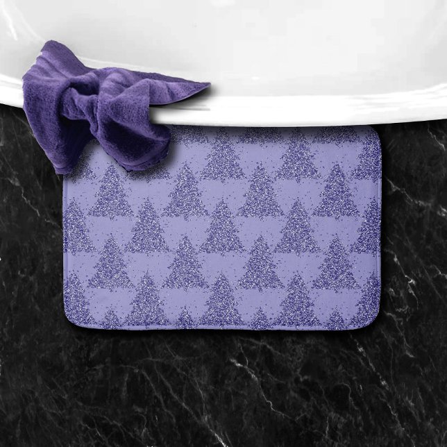 Elegant Tree Pattern | Charming Lavender Christmas Bath Mat (Creator Uploaded)