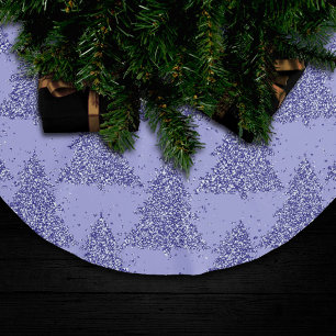 Elegant Tree Pattern Charming Lavender Christmas Brushed Polyester Tree Skirt