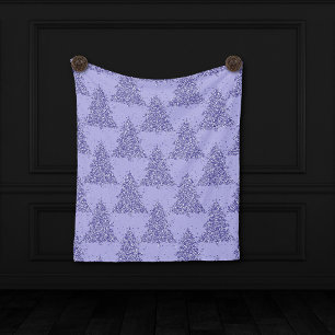 Elegant Tree Pattern Charming Lavender Christmas Fleece Blanket