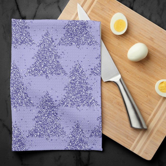 Elegant Tree Pattern | Charming Lavender Christmas Tea Towel (Creator Uploaded)