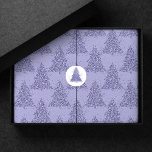 Elegant Tree Pattern | Charming Lavender Christmas Tissue Paper<br><div class="desc">Tis the season to celebrate! Lovely soft, shabby chic pastel lavender and sweet lilac purple patterned palette from the holiday party, hosting, and gifting accessories collection. This fun festive design features a whimsical sparkly Christmas trees with a frisky paint splatter enhanced with faux metallic glitter along with a matching low...</div>
