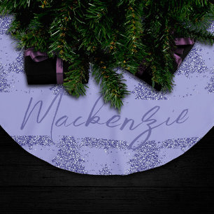 Elegant Tree Pattern   Charming Lavender Custom Brushed Polyester Tree Skirt