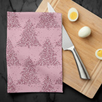 Elegant Tree Pattern | Dusty Mauve Pink Christmas