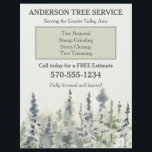 Elegant Tree Service Arborist Trimming Flyer<br><div class="desc">These flyers are perfect for promoting your tree service or tree trimming business. They have an elegant style that will help give your business a professional look. Use the template fields to easily personalize this flyer with all of your business and contact details. They feature a simple watercolor style illustration...</div>