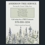Elegant Tree Service Arborist Trimming Flyer<br><div class="desc">These flyers are perfect for promoting your tree service or tree trimming business. They have an elegant style that will help give your business a professional look. Use the template fields to easily personalize this flyer with all of your business and contact details. They feature a simple watercolor style illustration...</div>