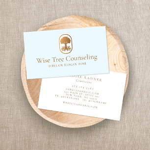 Elegant Tree with Roots Business Card