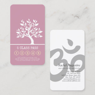 Elegant Tree Yoga Instructor Class Pass Loyalty Card