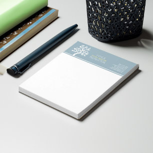 Elegant Tree Yoga Instructor Wellness Life Coach Notepad