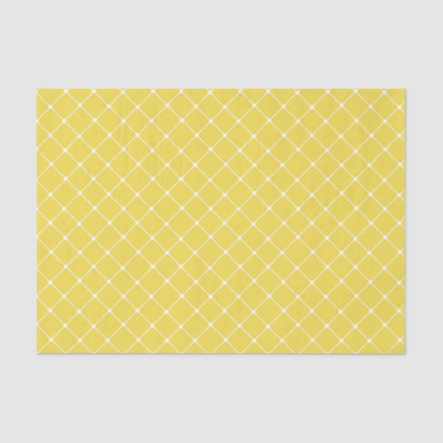 Elegant Trellis Pattern | Yellow Tissue Paper (Front)