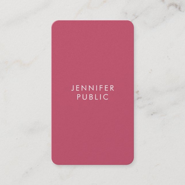 Elegant Trend Colours Premium Pearl Finish Rounded Business Card (Front)