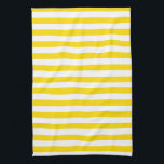 Elegant Trend Colours Yellow White Stripes Templat Tea Towel<br><div class="desc">Elegant Trend Colours Yellow White Stripes Template Modern Decorative Kitchen Towel.</div>