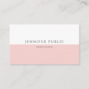 Elegant Trendy Blush Pink Modern Template Business Card
