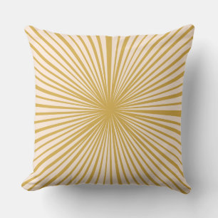 Elegant Trendy Blush Pink Mustard Starburst Cushion
