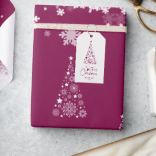 Elegant Trendy Christmas Magenta wrapping paper