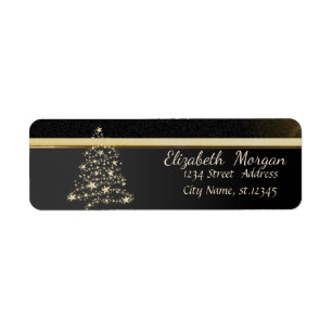 Elegant Trendy Christmas Tree ,Faux Gold,Black