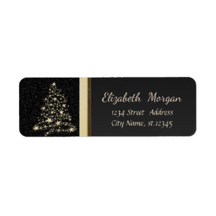 Elegant Trendy Christmas Tree ,Faux Gold,Black