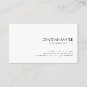 Elegant Trendy Clean Graphic Design Modern Plain Business Card