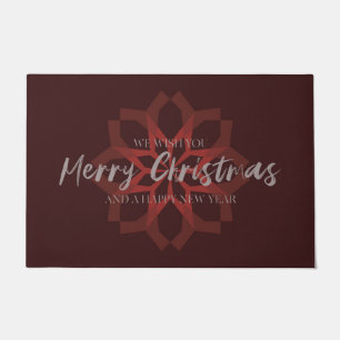 Elegant, trendy, cool "We Wish You Merry Christmas Doormat