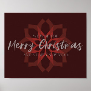 Elegant, trendy, cool "We Wish You Merry Christmas Poster