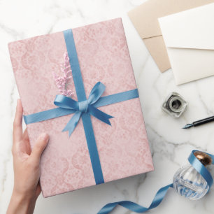 Elegant Trendy Damask Pattern Wrapping Paper Roll