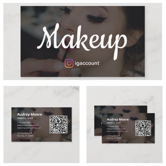 Elegant Trendy Design Makeup Artist Business Card (Elegant Trendy Design Makeup Artist Business Card
)