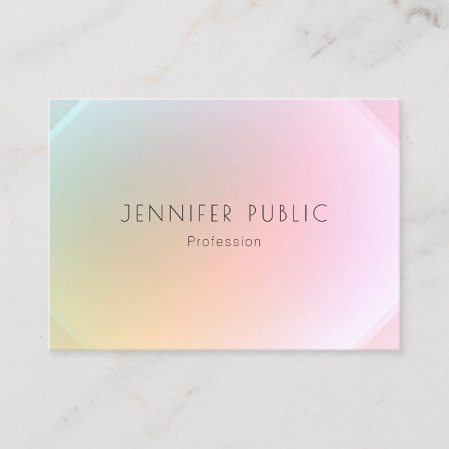 Elegant Trendy Design Modern Colourful Template Business Card (Front)