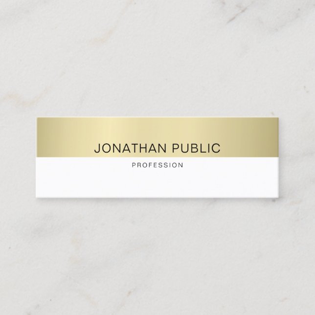 Elegant Trendy Design Modern Simple Plain Luxury Mini Business Card (Front)