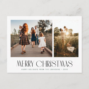 Elegant trendy family photo christmas card