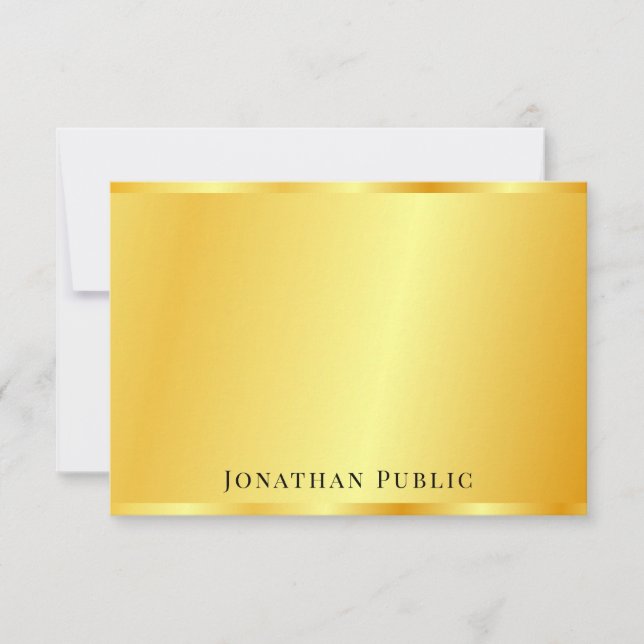Elegant Trendy Faux Gold Personalised Template (Front)