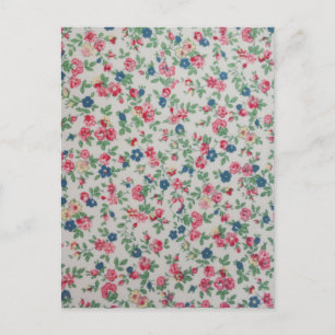 Elegant trendy girly vintage roses floral pattern postcard
