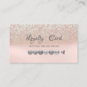 Elegant Trendy Glitter Loyalty Card