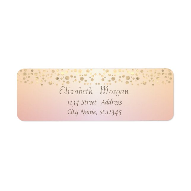 Elegant Trendy  Gold Confetti (Front)