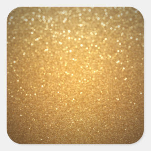 Elegant Trendy Gold Glitter Blank Template Modern Square Sticker