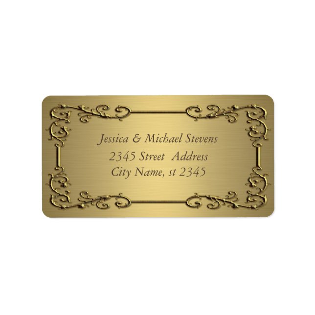 Elegant trendy gold  vintage label (Front)