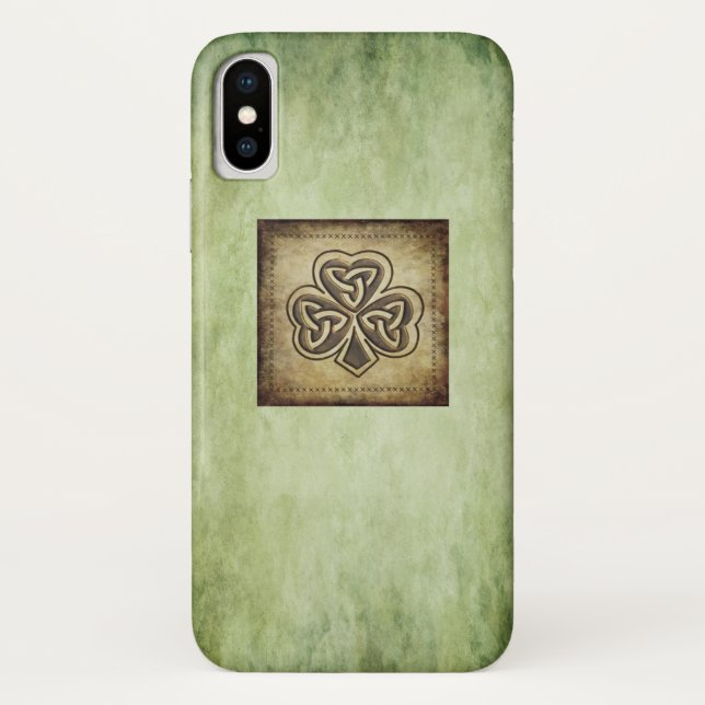 Elegant trendy lucky Irish shamrock Case-Mate iPhone Case (Back)