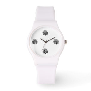Elegant trendy lucky Irish shamrock Watch