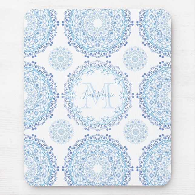 Elegant Trendy Mandala Modern Chic Mouse Mat (Front)