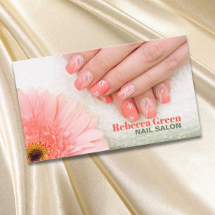 Elegant Trendy Manicurist Nail Artist Nail Salon Business Card