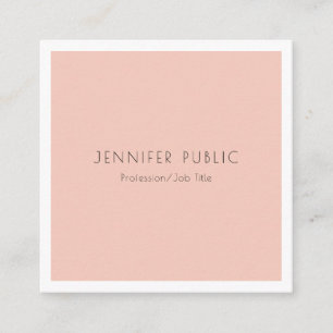 Elegant Trendy Modern Minimalist Design Template Square Business Card