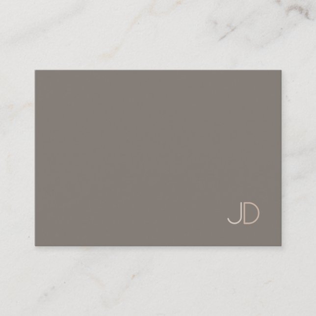 Elegant Trendy Modern Monogram Simple Template Business Card (Front)
