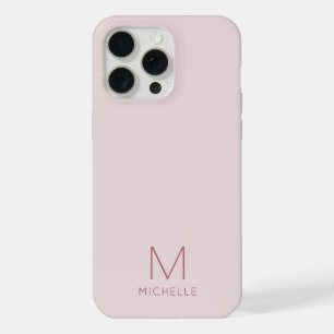 Elegant Trendy Monogram Modern Template Rose Gold iPhone 15 Pro Max Case