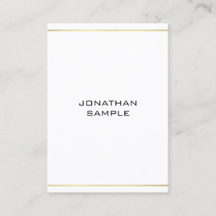 Elegant Trendy Professional Gold Look Minimalist Business Card