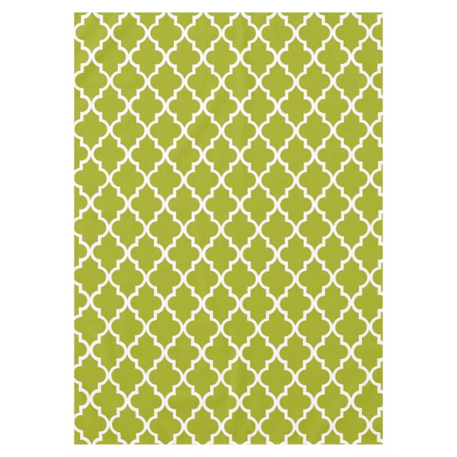 Elegant, trendy, refreshing lime green yellow tablecloth (Front)